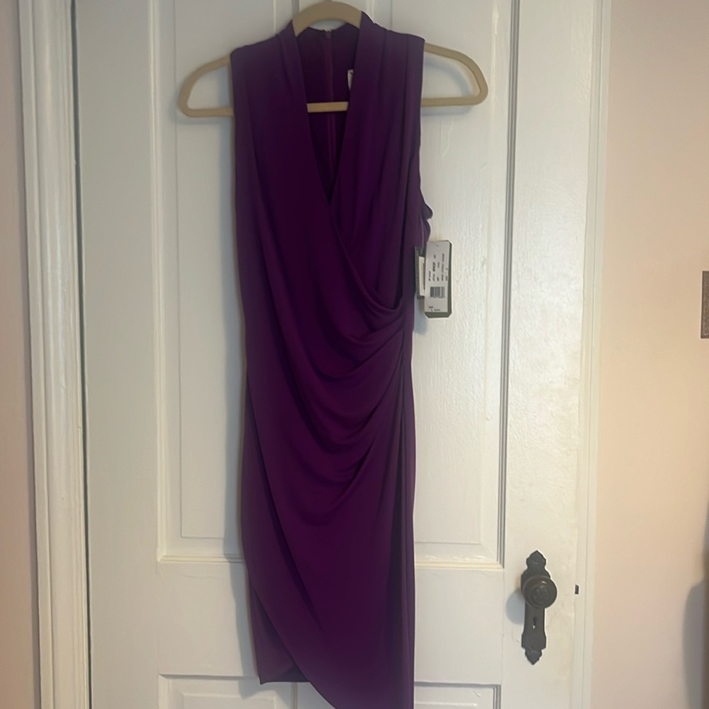 Purple Faux wrap dress